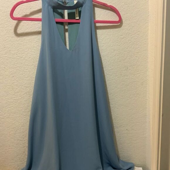 The Impeccable Pig Sleeveless Mini Dress in Blue Size Small - Picture 2 of 3